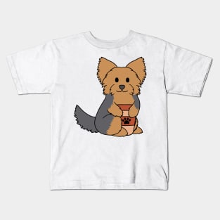 Yorkshire Terrier Coffee Kids T-Shirt